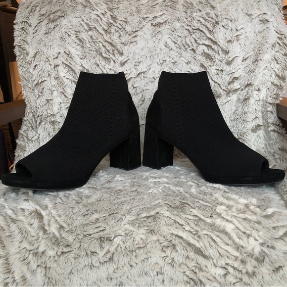 Eileen Fisher Croft Stretch Knit Open-Toe Bootie - Picture 4 of 7